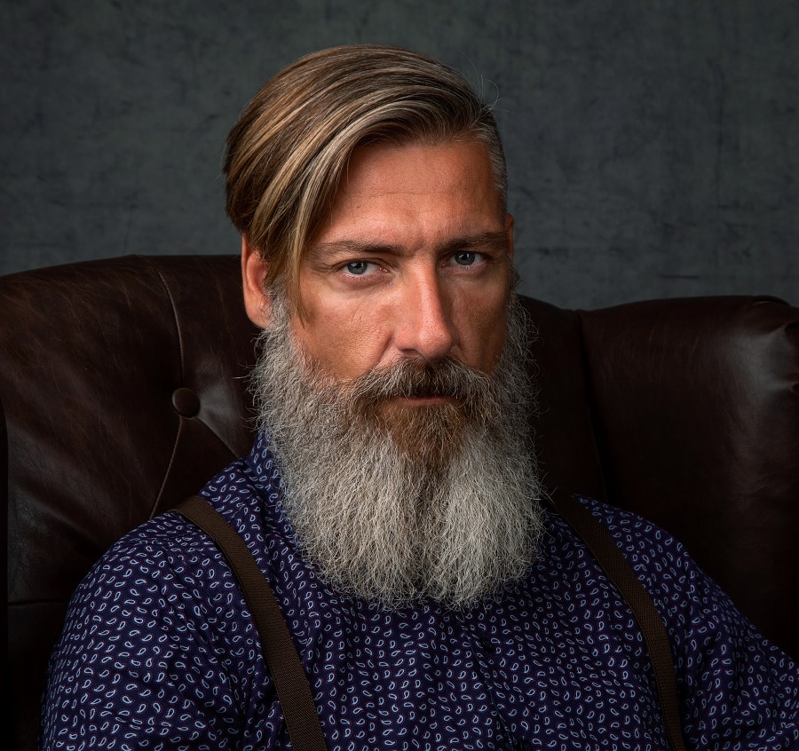 hipster grey beard