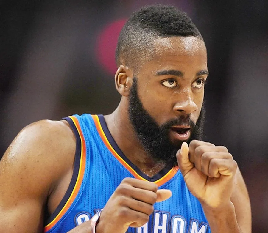 James Harden medium length beard style