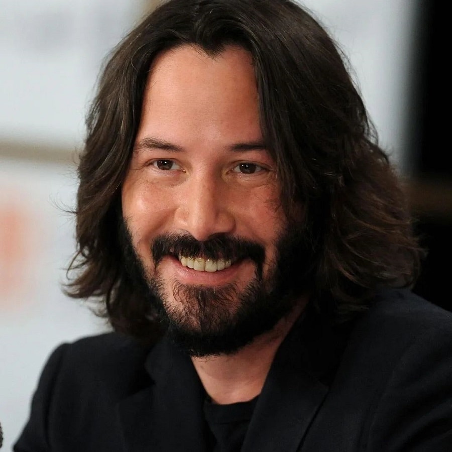 john wick with long hair and thick beard
