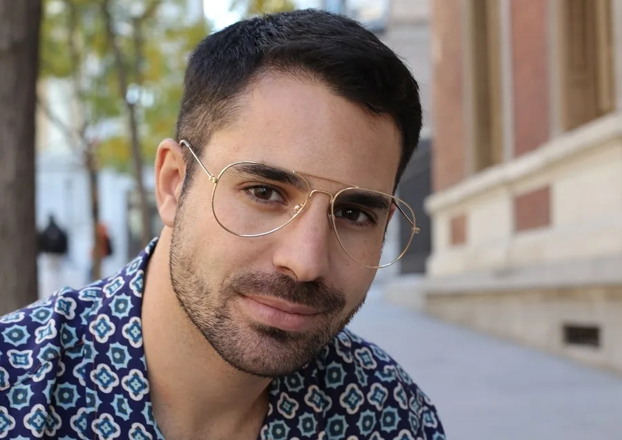 light stubble Spanish beard