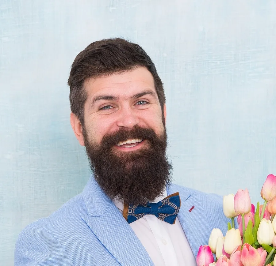 long beard style for wedding