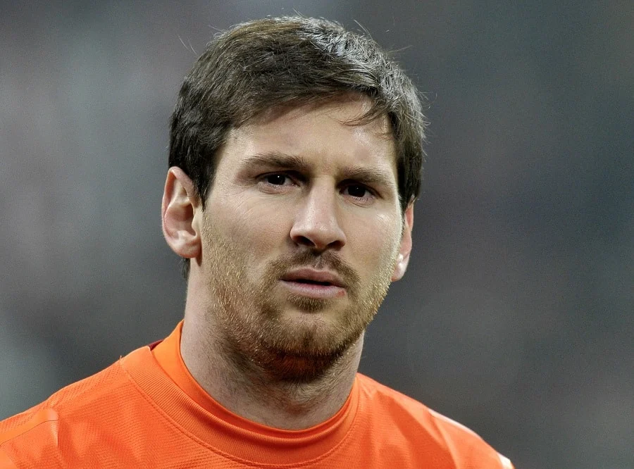 messi with scruffy beard