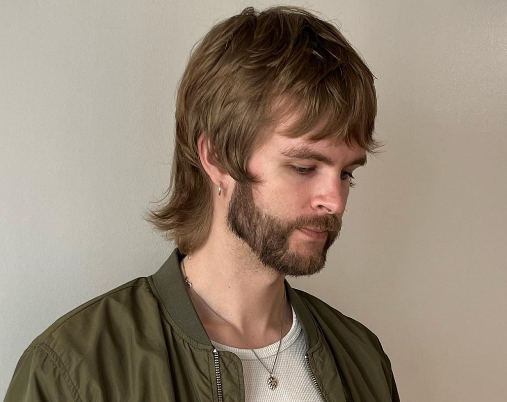10. "Blonde Mullet with Beard for Men" - wide 1