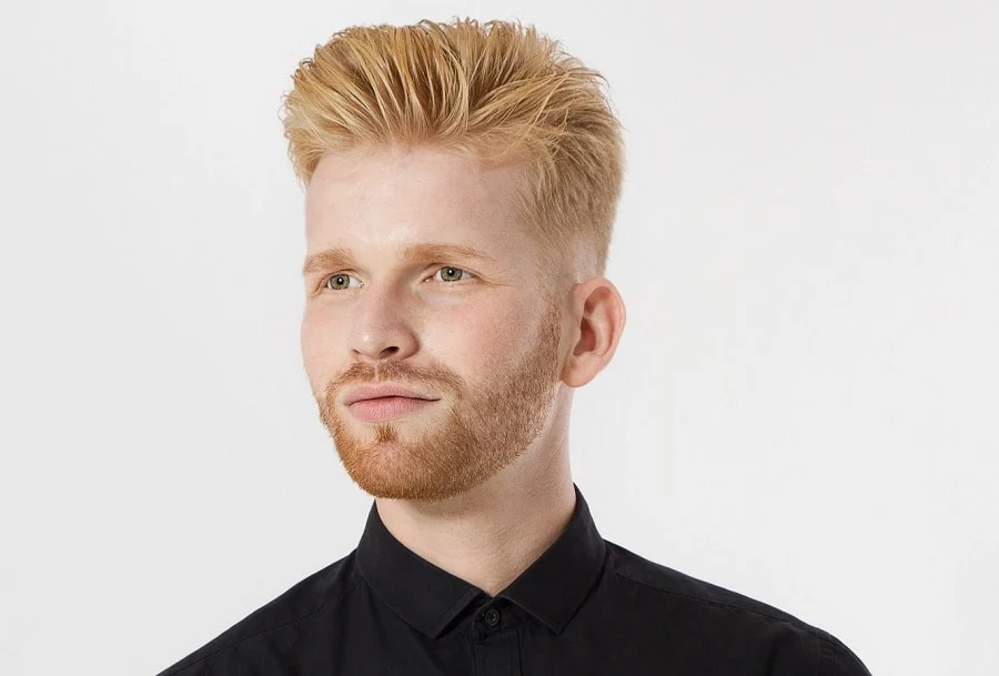 pompadour with blonde beard