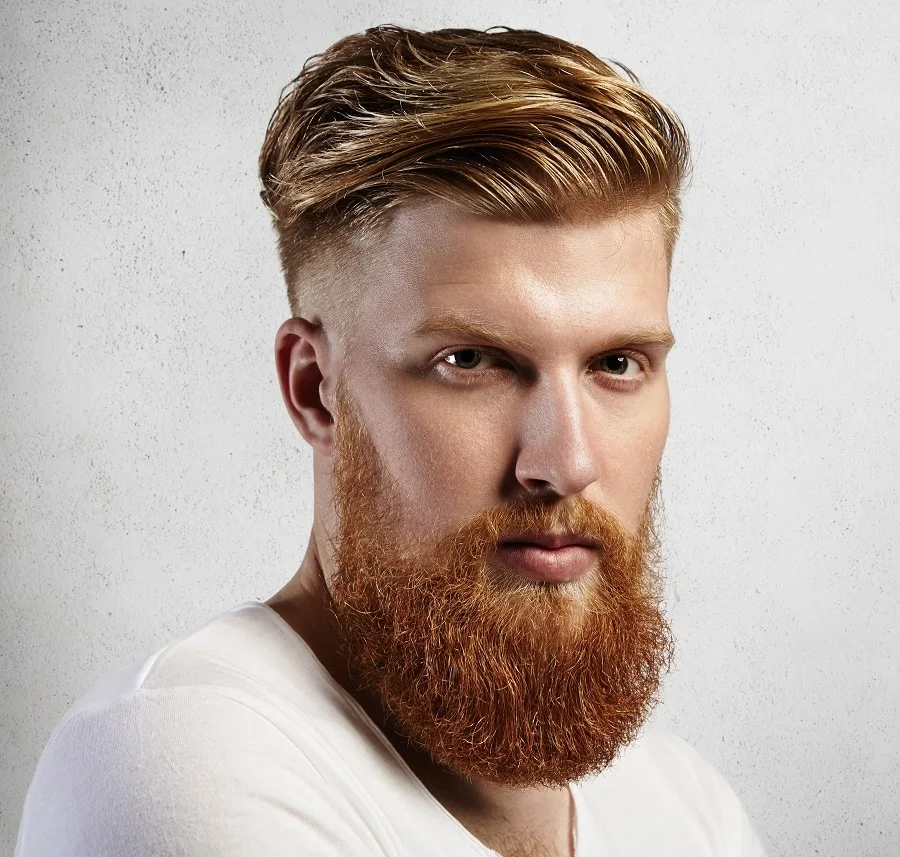 red tapered beard style
