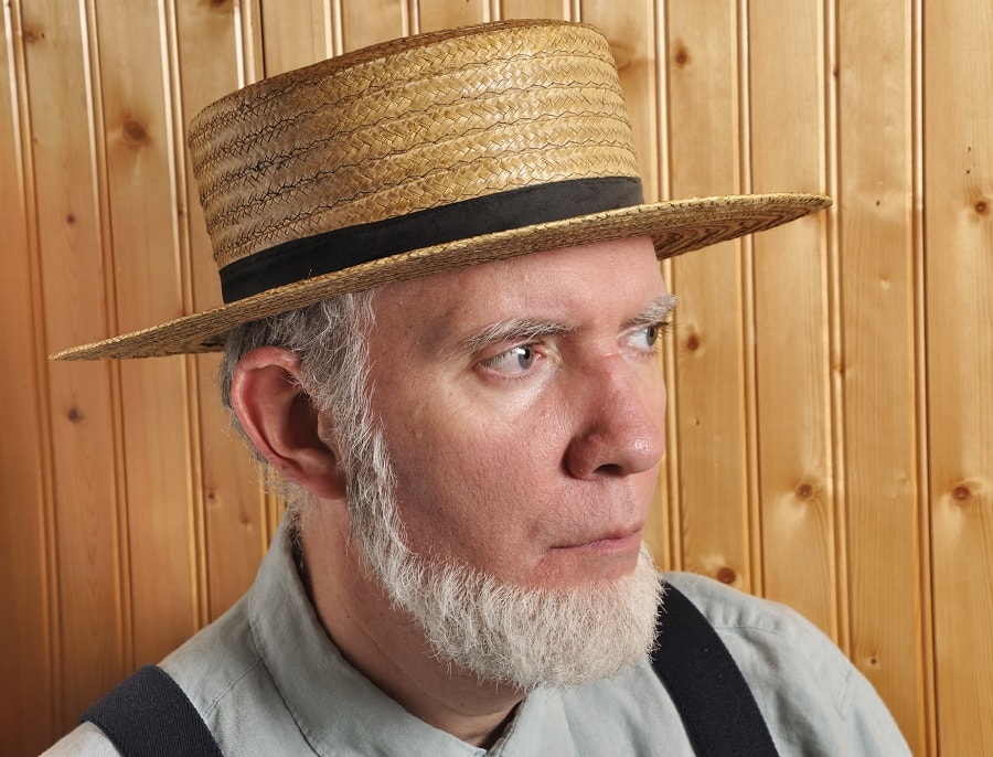 short grey amish beard