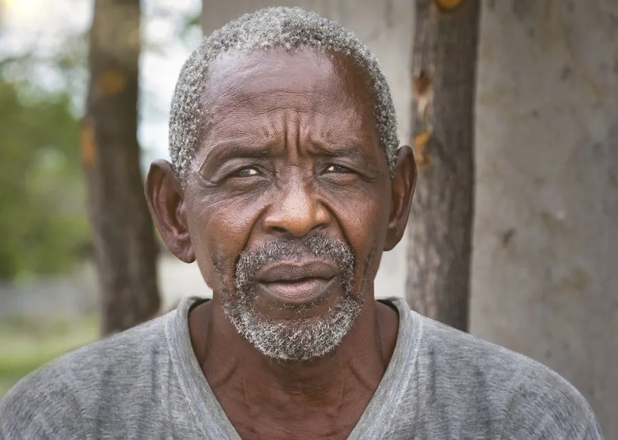 short grey beard for black men