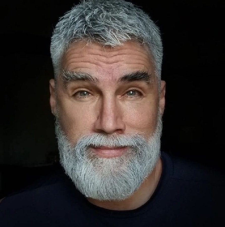 short grey hipster beard