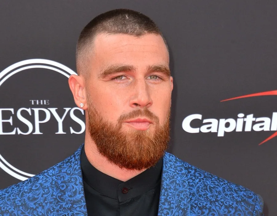 travis kelce with full beard