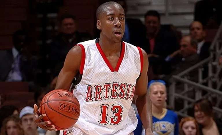 James Harden clean shaved in High School