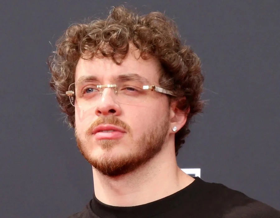 jack harlow with beard and glasses