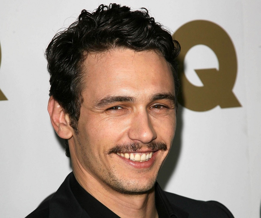 actor james franco with 70s mustache