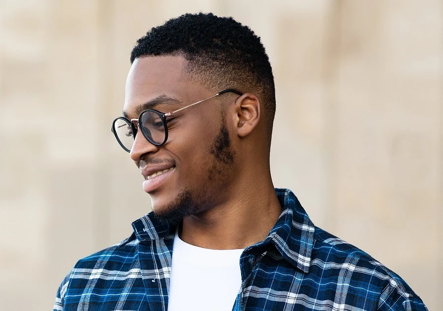 crew cut for black men with beard