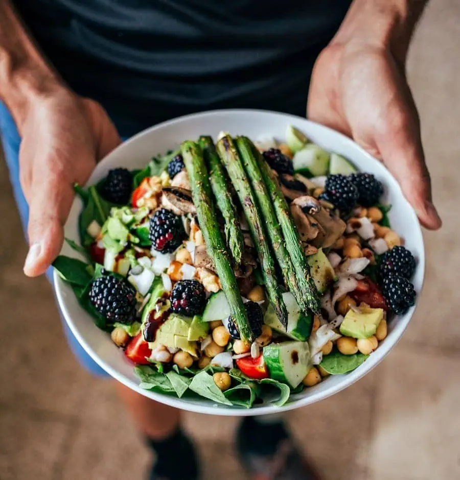 Nutrient-Rich Salad Bowl Promoting Beard Growth