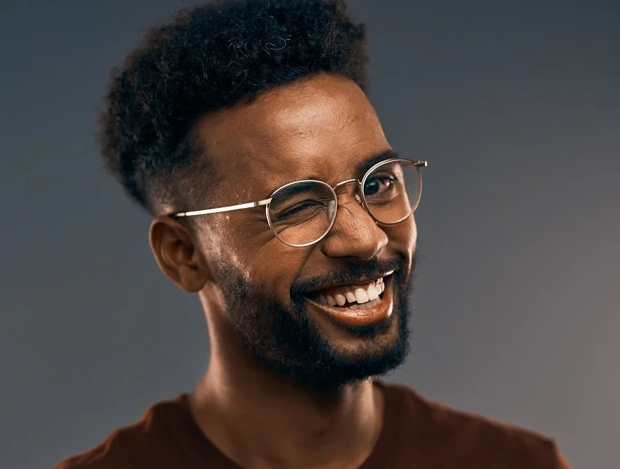 fade haircut for black men with beard