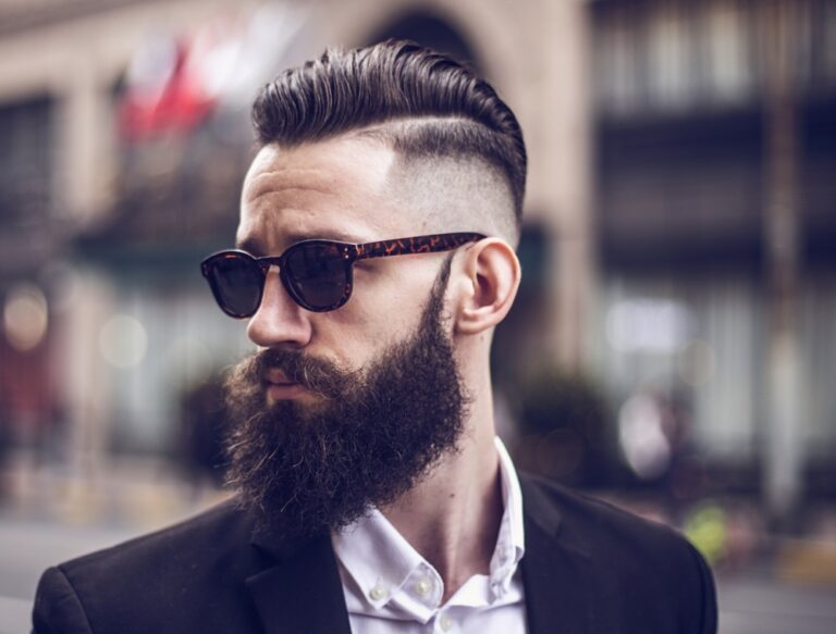 17 Stunning Hard Part Haircuts for Men With Beards