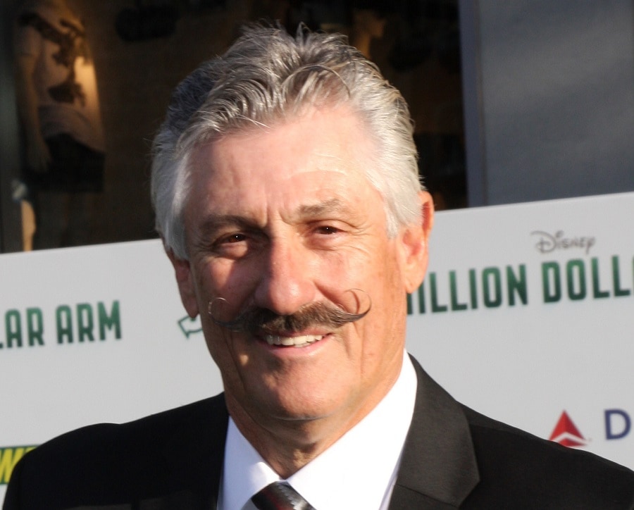 iconic character Rollie Fingers with handlebar mustache