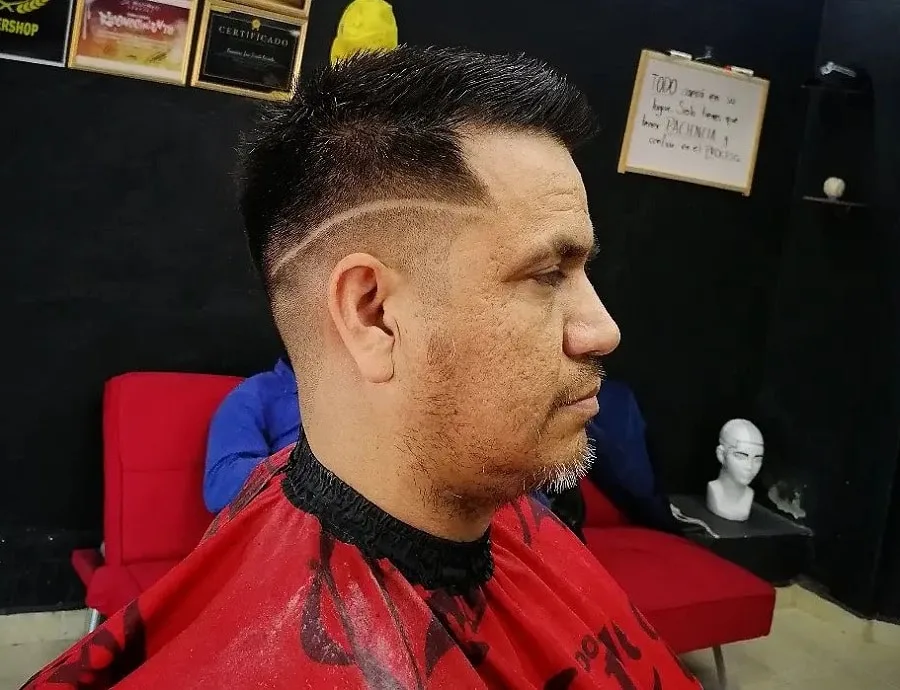 low fade haircut with beard