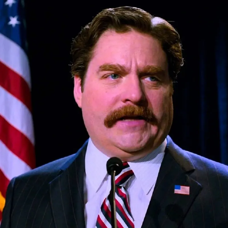 movie character Marty Huggins mustache style