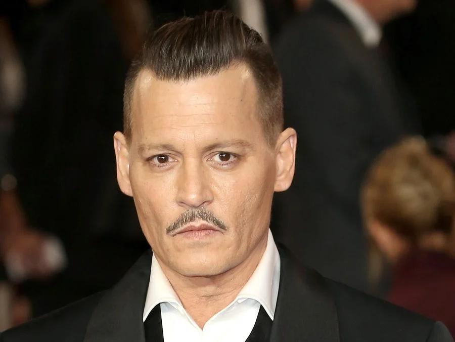 old actor Johnny Depp mustache style