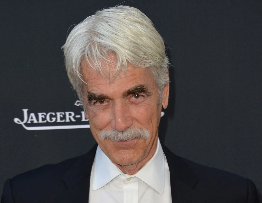 old actor Sam Elliott with grey mustache