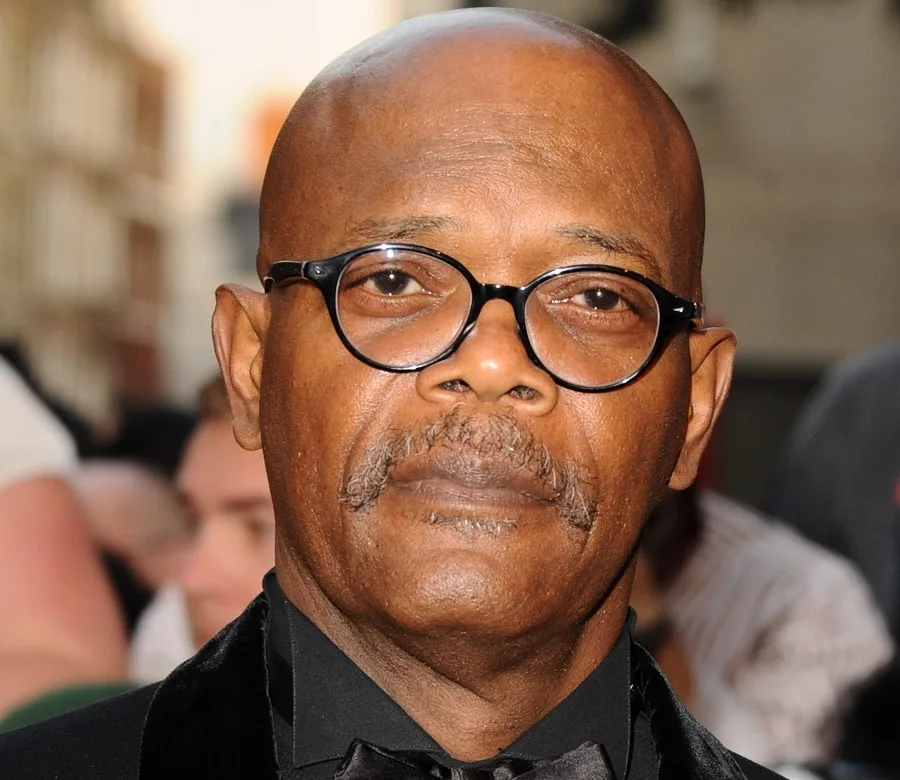 old actor Samuel L. Jackson mustache style