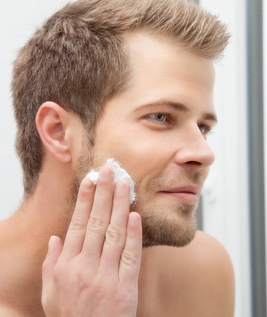 prepare skin before dyeing stubble beard