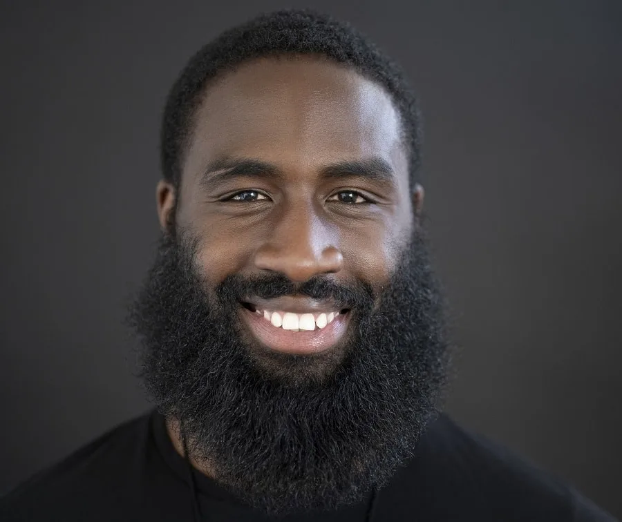 rounded beard for black men