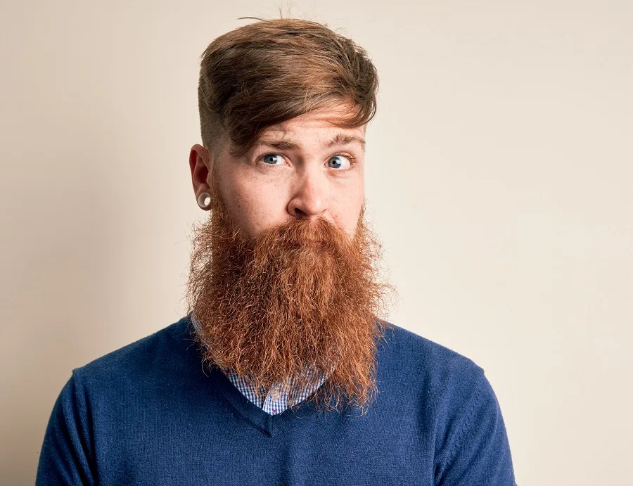 short red hair with long beard