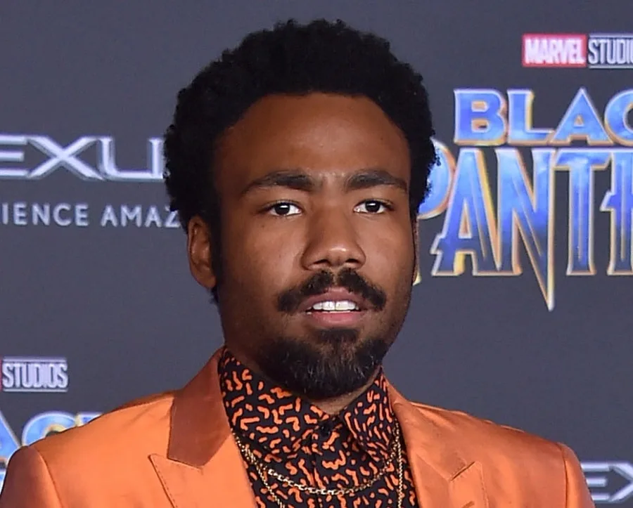 young actor Donald Glover mustache style