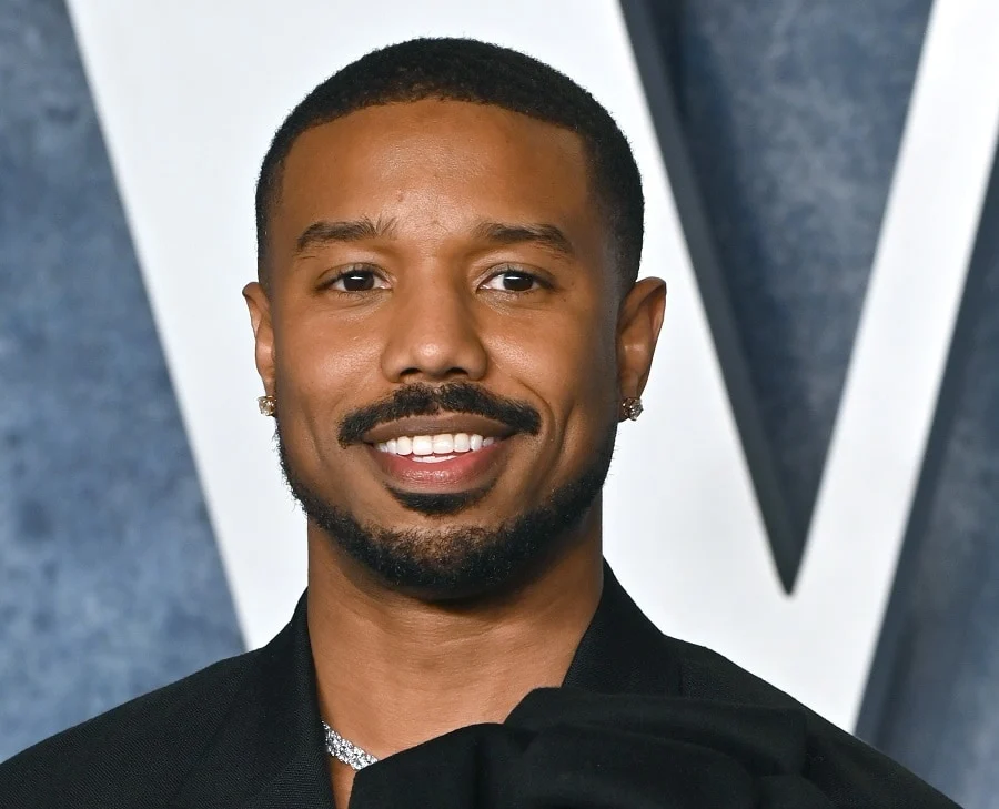 young actor Michael B. Jordan mustache style