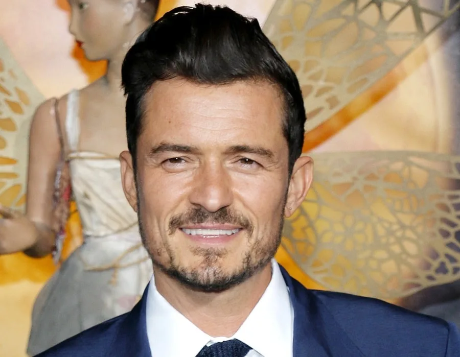 young actor Orlando Bloom mustache style