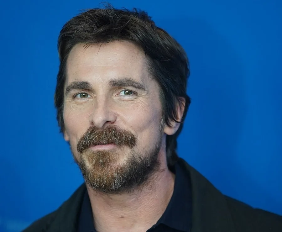 British actor Christian Bale with beard
