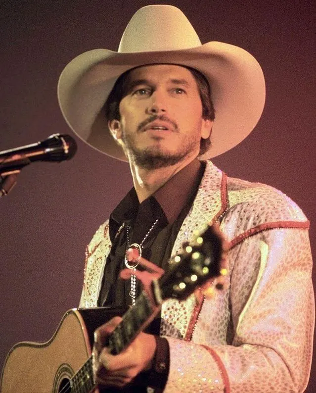 Country Singer George Strait with Mustache