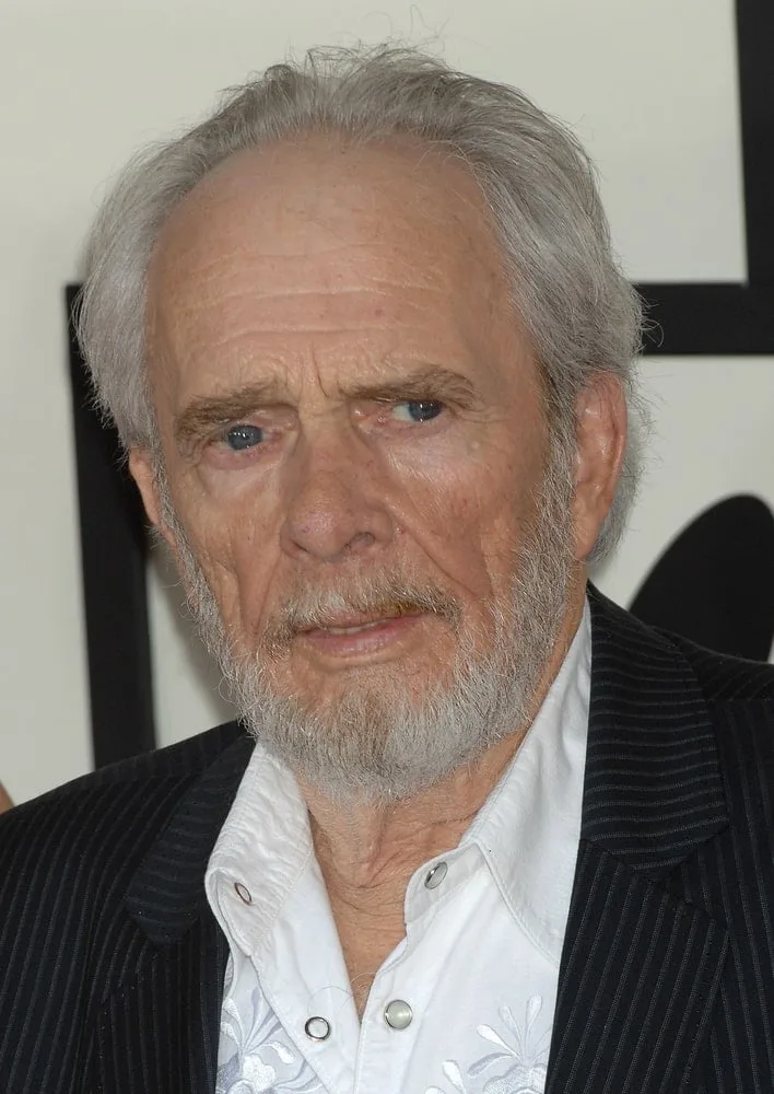 Country Singer Merle Haggard with Mustache