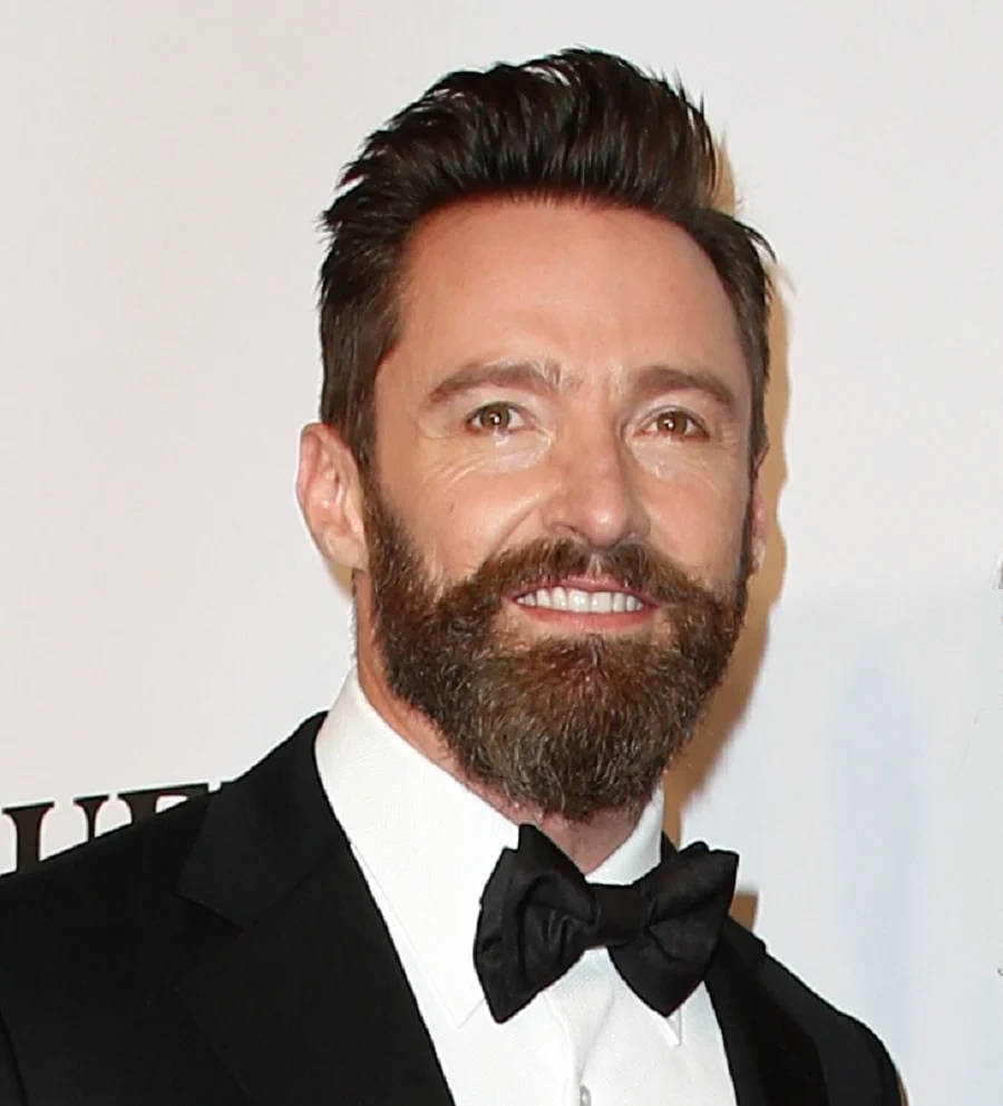 Hugh Jackman with lumberjack beard