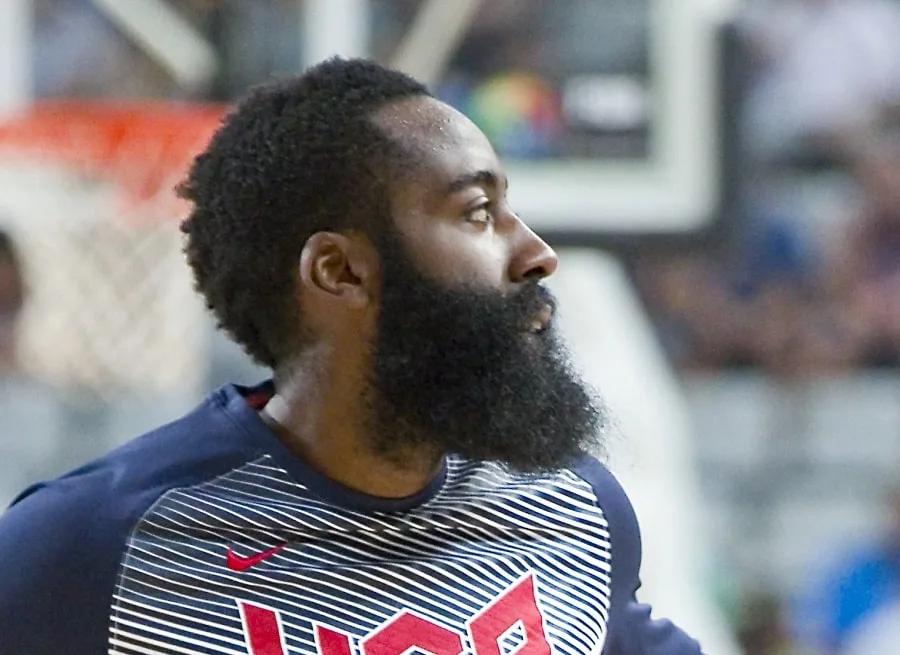 James Harden with V shape beard