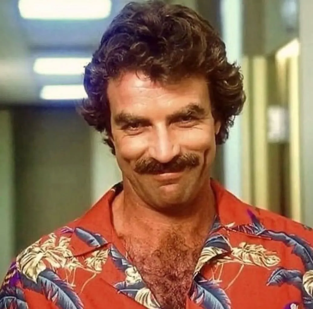 Movie Character Thomas Magnum with Painter's Brush Mustache