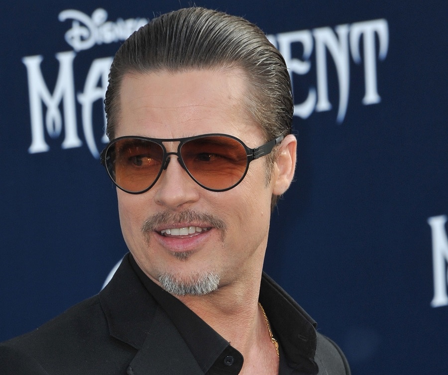 bearded actor Brad Pitt over 50