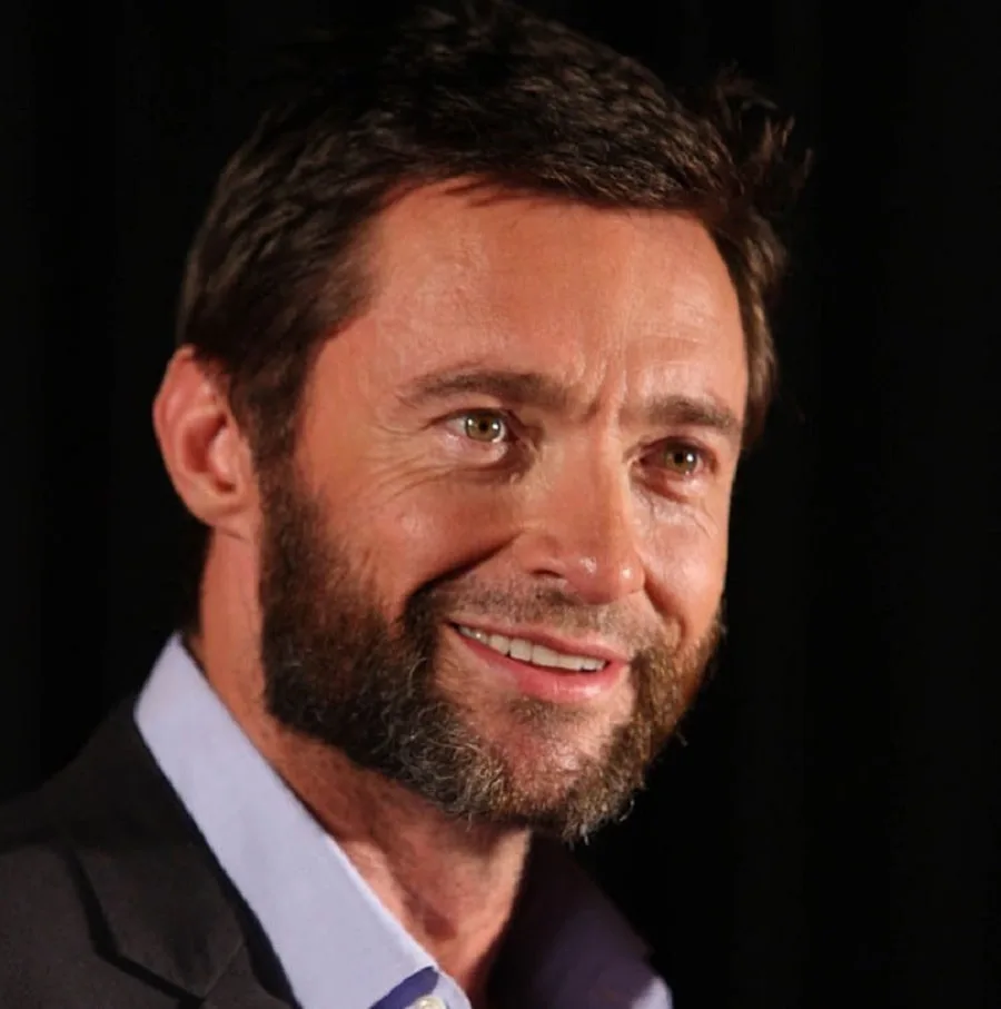 bearded actor Hugh Jackman over 50