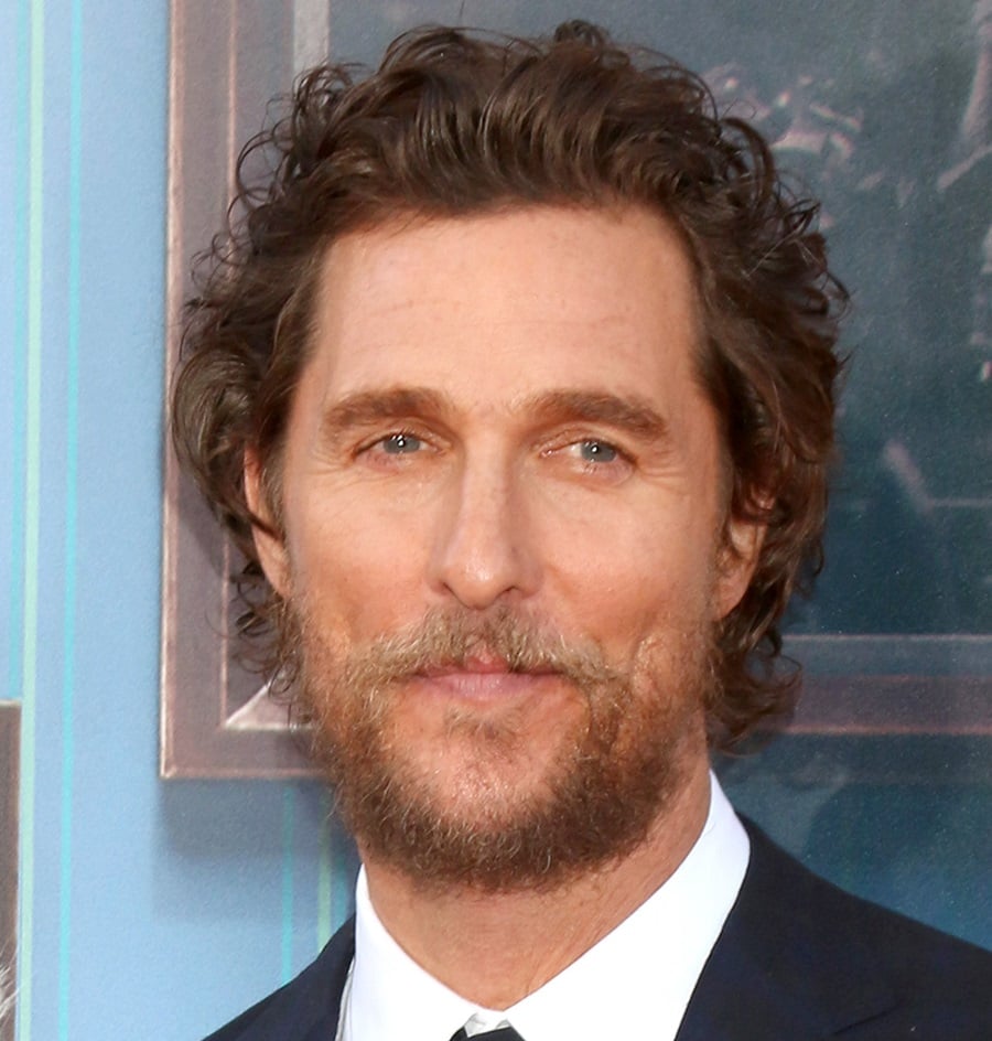 bearded actor Matthew McConaughey over 50