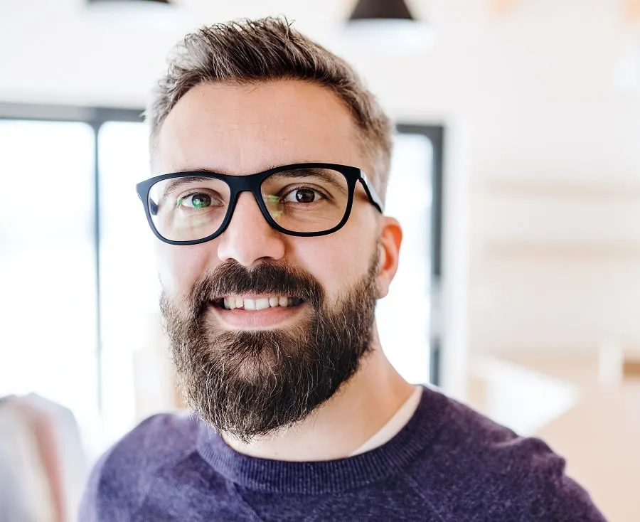 fohawk with medium length beard