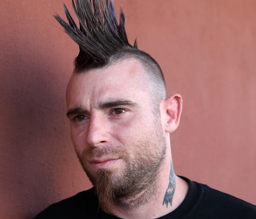 mohawk with chin puff goatee