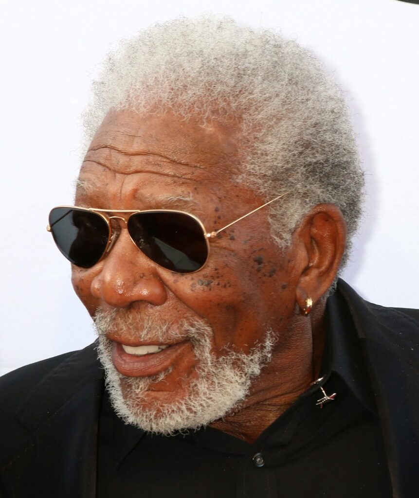 old actor Morgan Freeman with beard