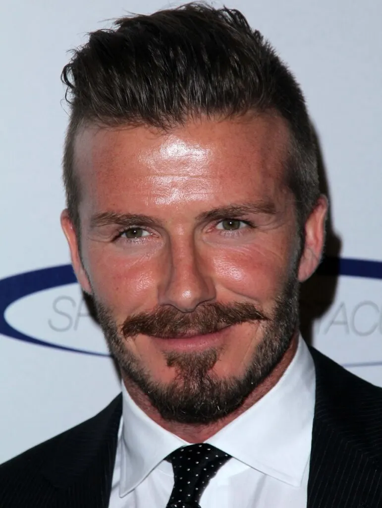 over 40 actor David Beckham with anchor beard