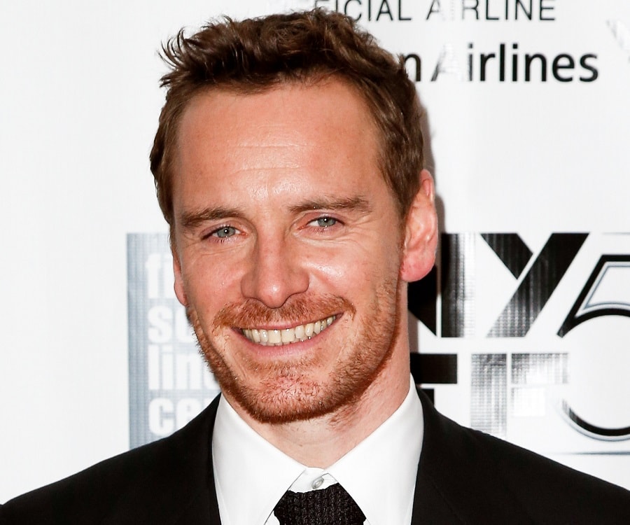 over 40 actor Michael Fassbender stubble beard style