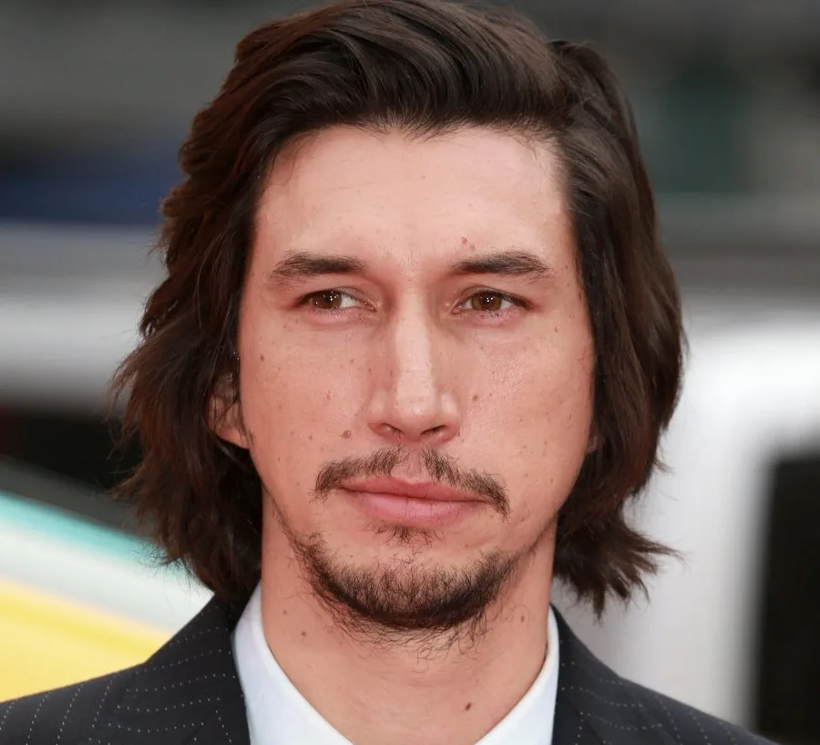 young actor Adam Driver goatee beard with mustache