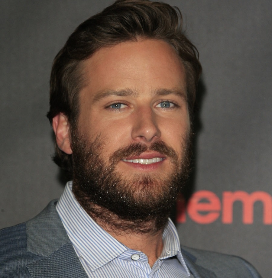 young actor Armie Hammer with full beard
