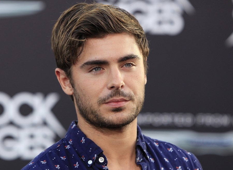 young actor Zac Efron with stubble beard