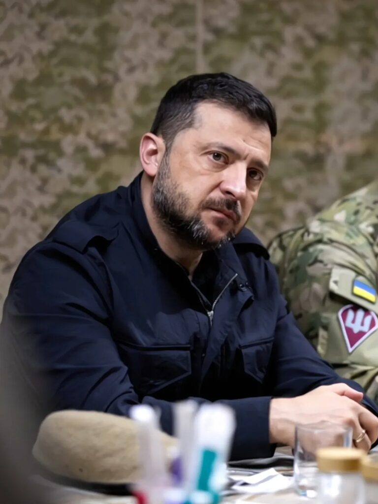 Heavy dark stubble beard on Volodymyr Zelenskyy
